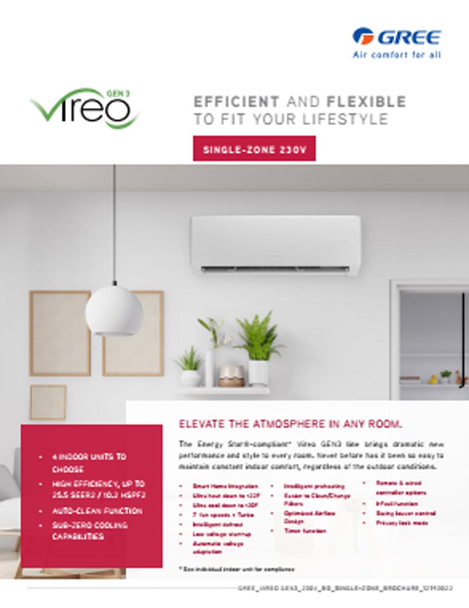 Gree VIREO Gen3 Air Filter 24,000 BTU – Genuine Air Filters