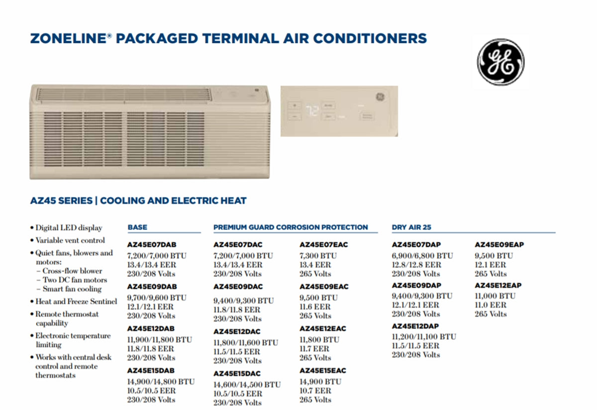 ge 7000 btu ptac for sale